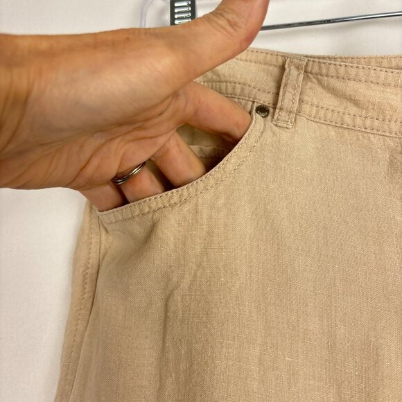 Sigrid‎ Olsen Poet 09 Linen Pants Women’s Size 6 Beige Coastal Chic Travel - Picture 6 of 16